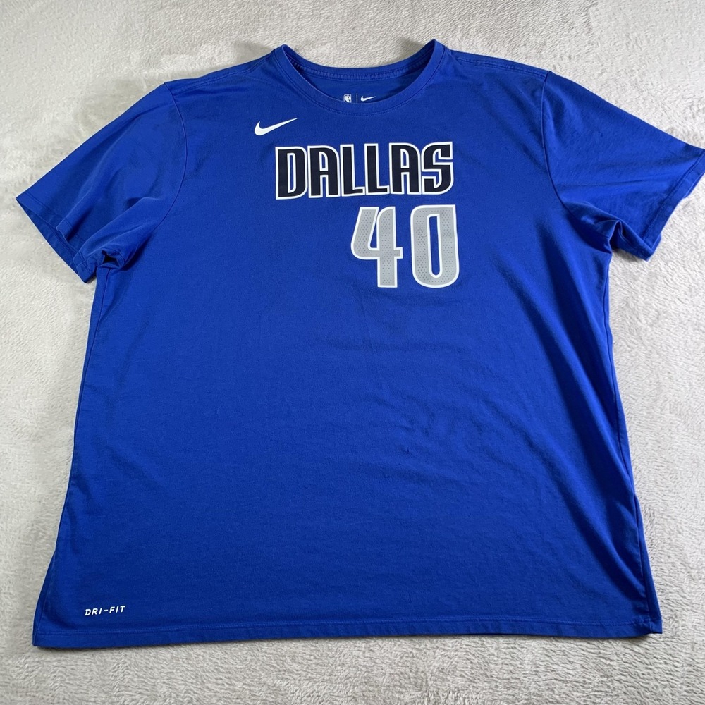 Dallas Mavericks Shirt Mens 2XL Blue NBA Basketball Nike Dri Fit Barnes 40 XXL